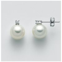 Orecchini Miluna Donna Perle Gemelle Regina in Perle Diamante PER2303